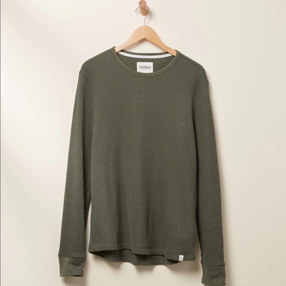 UpWest Cozy Up Waffle Crewneck Tee NWT - Size Large